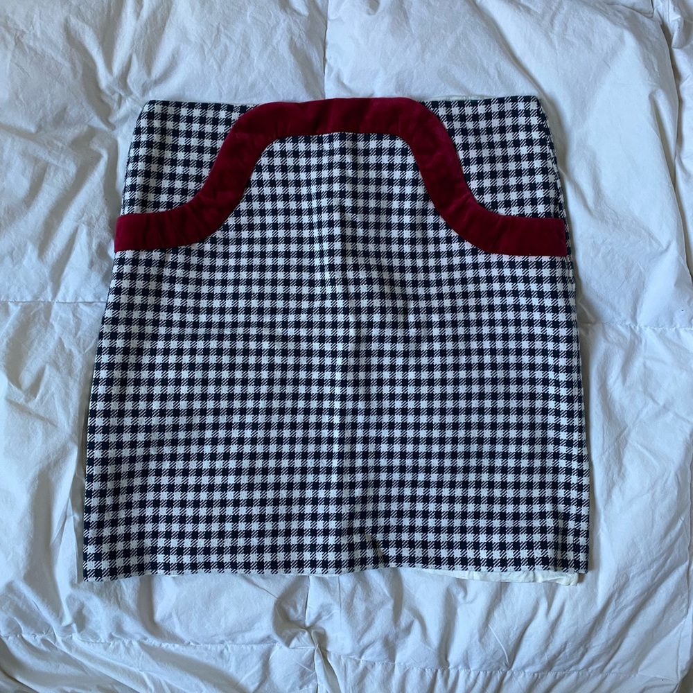 Vintage Gingham Pencil Skirt
